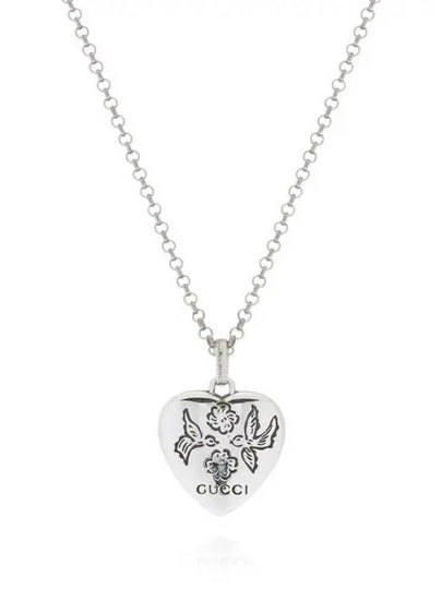 Women's Blind For Love Necklace YBB455542001 Silver - GUCCI - BALAAN 2