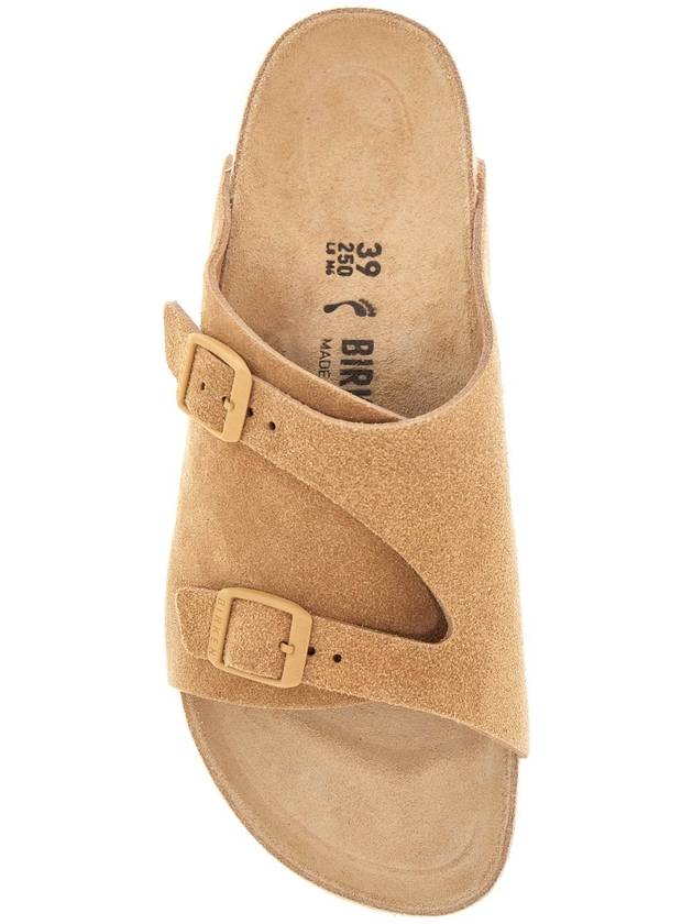 beige suede zurich sandals with adjustable buckles - BIRKENSTOCK - BALAAN 2