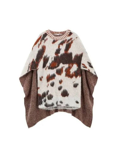 Horse jacquard cape sweater white 270367 - STELLA MCCARTNEY - BALAAN 1