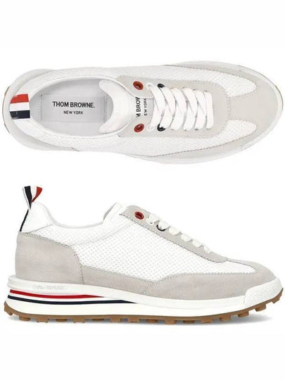 Thom Women Browne Nylon Tech Runner Low Top Sneakers Grey White - THOM BROWNE - BALAAN 2