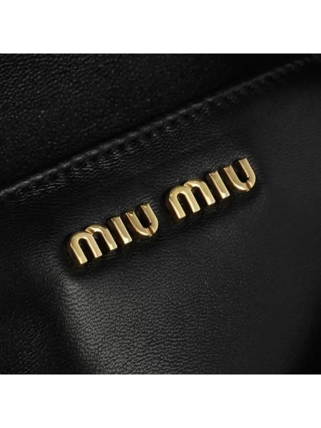 Matelasse Nappa Leather Logo Mini Bag Black - MIU MIU - BALAAN 8