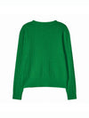 V neck cable knit cardigan Green - THE GREEN LAB - BALAAN 5