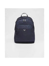 Triangle Logo Saffiano Re Nylon Backpack Blue - PRADA - BALAAN 1