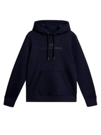 Alpha Logo Print Hoodie Navy - J.LINDEBERG - BALAAN 2