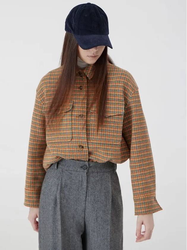 wool check shirt beige - VOYONN - BALAAN 4