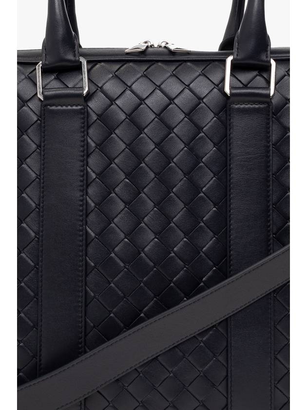 Bottega Veneta ‘Classic Intrecciato Large’ Briefcase, Men's, Navy Blue - BOTTEGA VENETA - BALAAN 6