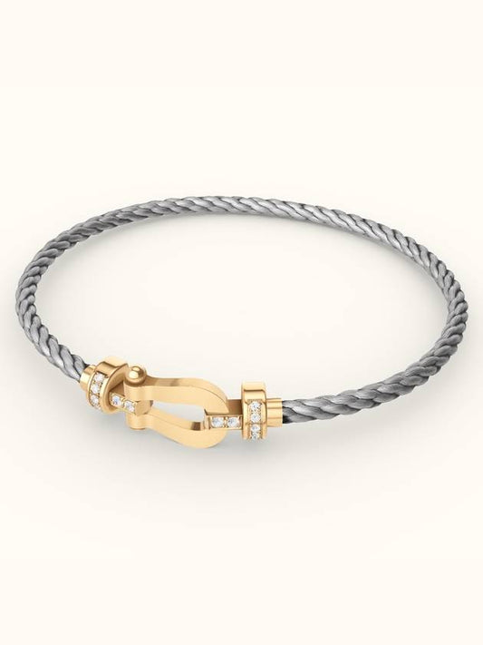Force ten diamond bracelet medium yellow gold steel 0B0070 6B0279 - FRED - BALAAN 1