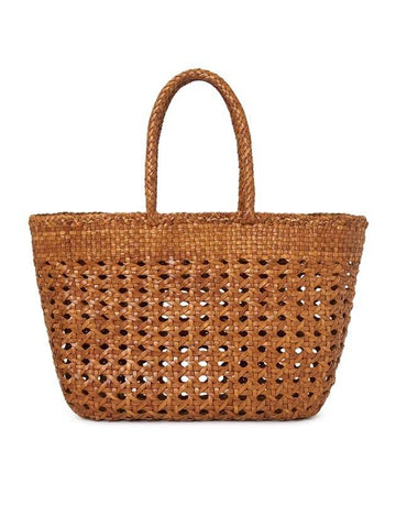 Cannage Kanpur Basket Tote Bag Tan Brown - DRAGON DIFFUSION - BALAAN 1