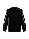 Diag Colored Arrow Long Sleeve T-Shirt Black - OFF WHITE - BALAAN 1