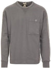 Men s Pocket Crew Neck Cotton Sweatshirt Grey - TEN C - BALAAN 2