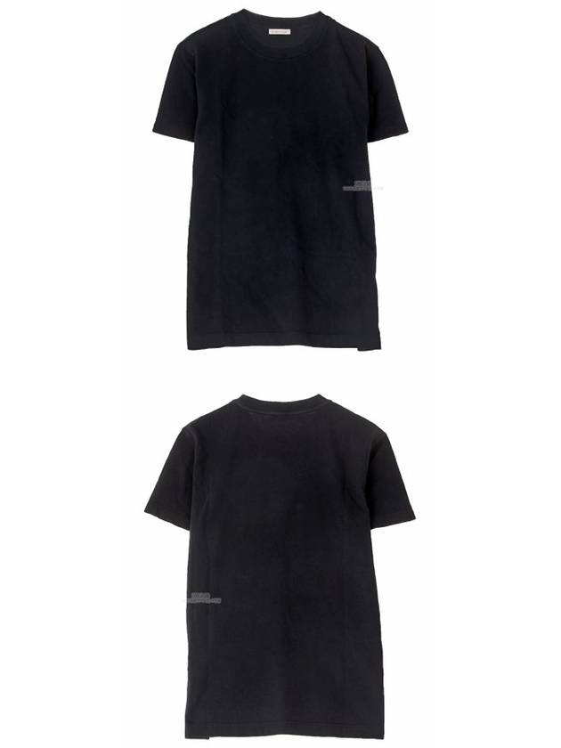 side embroidery logo short sleeve t-shirt navy - MONCLER - BALAAN 5