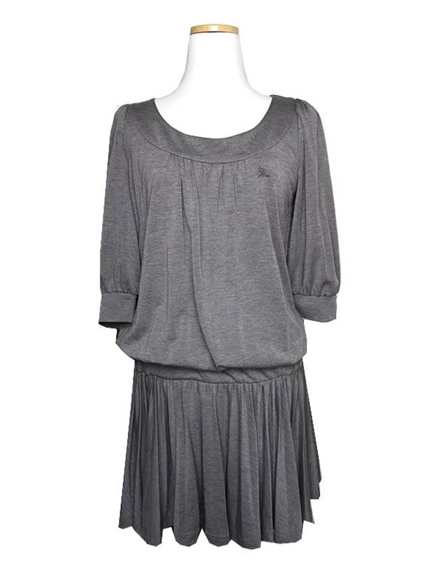 Blue Label Charcoal Gray Low Waist One Piece 55 - BURBERRY - BALAAN 1