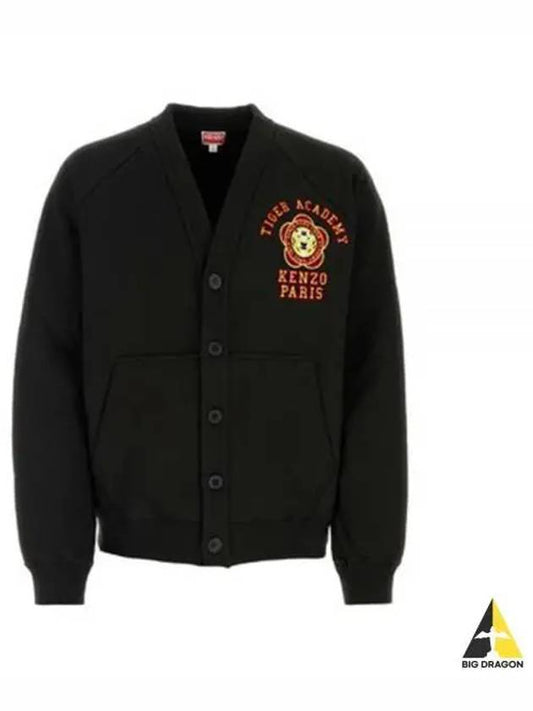 Tiger Academy Cotton Cardigan Black - KENZO - BALAAN 2