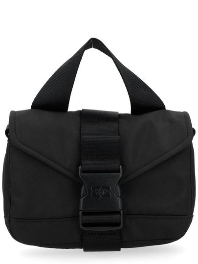 Women's Recycled Tech Mini Cross Bag Black - GANNI - BALAAN 2