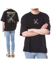 Splash Arrow Over Skate Short Sleeve T Shirt Black - OFF WHITE - BALAAN 2