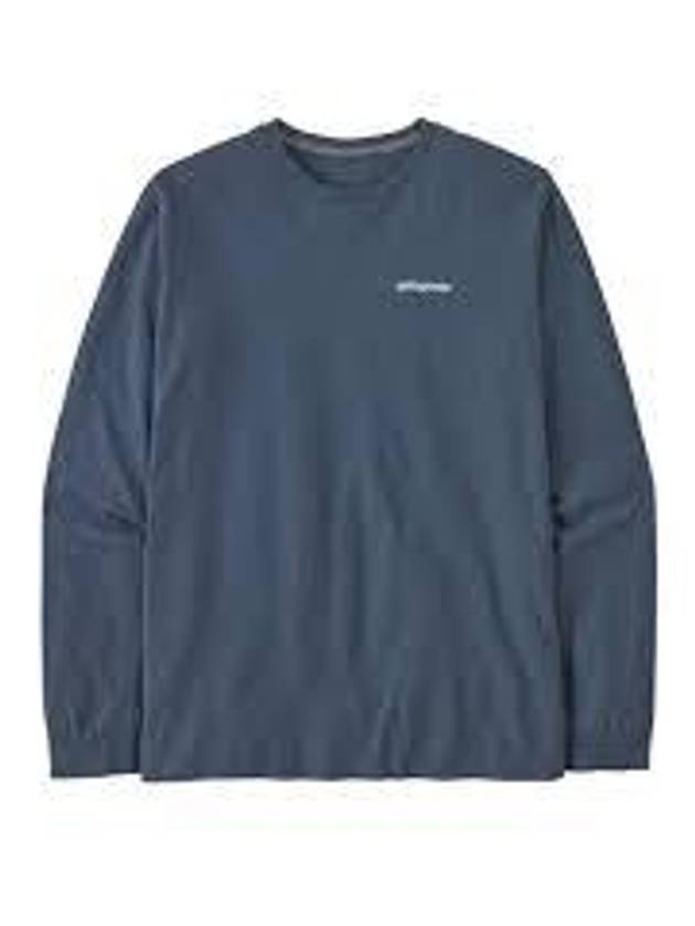 P6 Logo Responsibili Long Sleeve T-Shirt Utility Blue - PATAGONIA - BALAAN 2