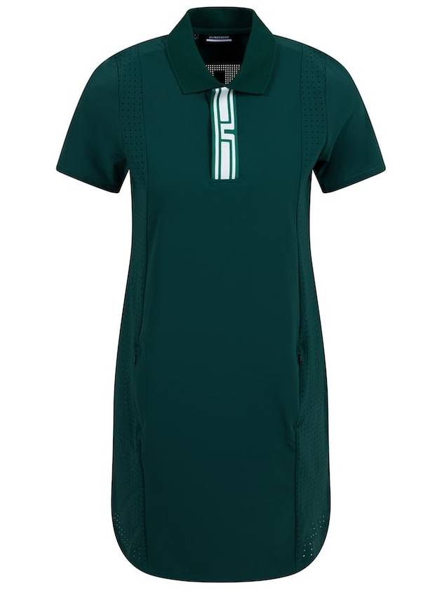 Women's Dennis Golf Mini Dress Rain Forest - J.LINDEBERG - BALAAN 2