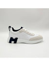 Bouncing Sneakers Calfskin Suede Goatskin Blanc - HERMES - BALAAN 3