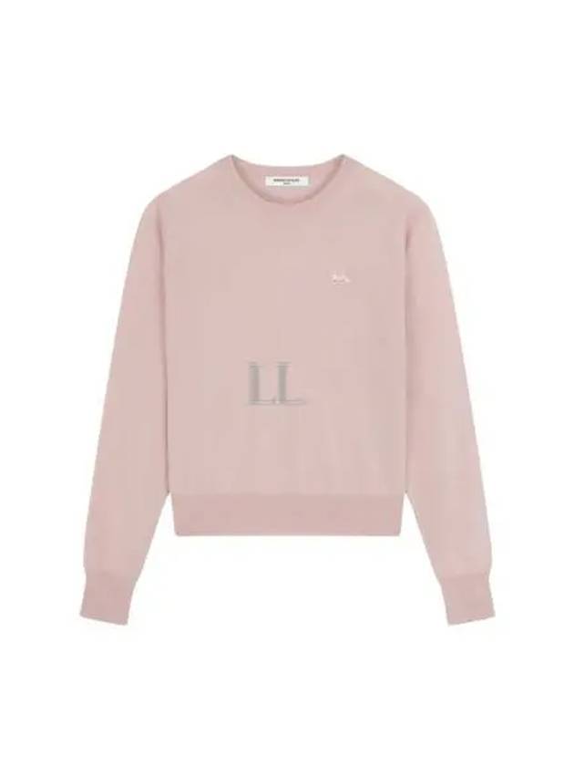 Women's Baby Fox Patch Regular Knit Top Pink - MAISON KITSUNE - BALAAN 2