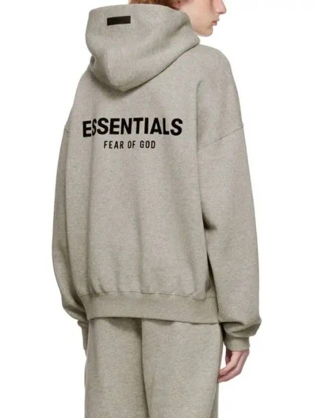 Essential Cotton Blend Kangaroo Pocket Rubberized Logo Patch Hoodie - FEAR OF GOD ESSENTIALS - BALAAN 3