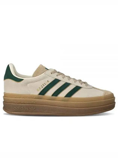 Women's Gazelle Bold Low Top Sneakers Cream White Green - ADIDAS - BALAAN 2