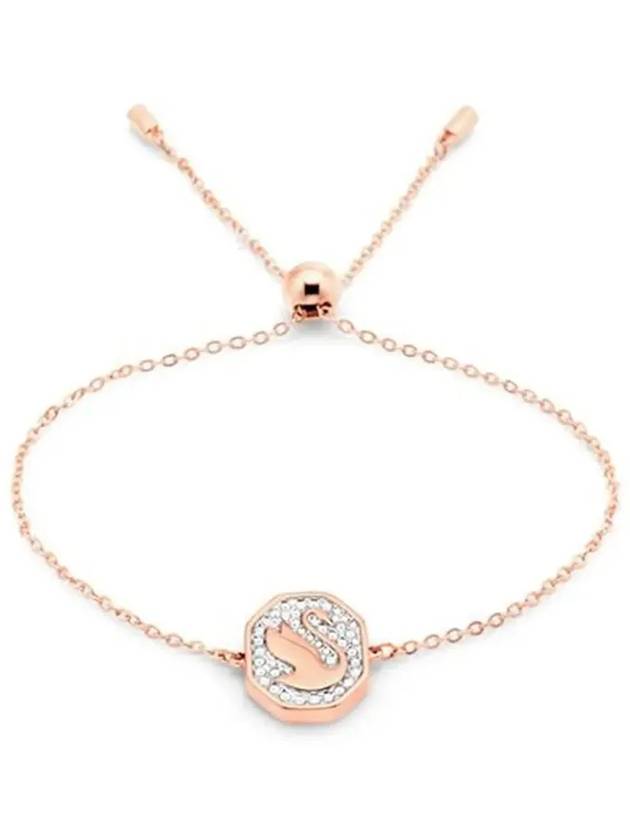 Swan Octagon Emblem Bracelet Rose Gold - SWAROVSKI - BALAAN 4