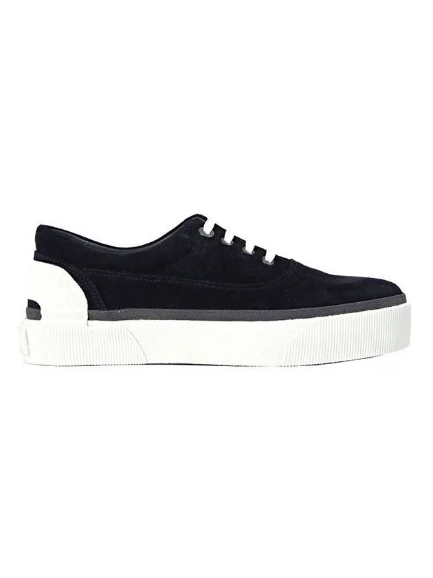 Men's Suede Low Top Sneakers Black - LANVIN - BALAAN 1