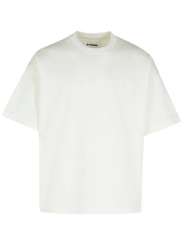 Logo Print Short Sleeve T-Shirt White - JIL SANDER - BALAAN 2