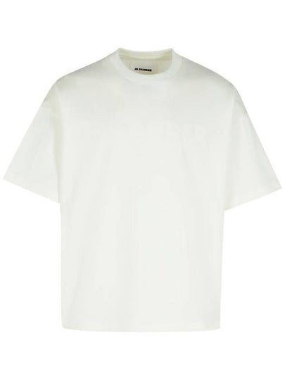 Logo Print Short Sleeve T-Shirt White - JIL SANDER - BALAAN 2