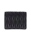 Matelasse Leather Half Wallet Black - MIU MIU - BALAAN 5