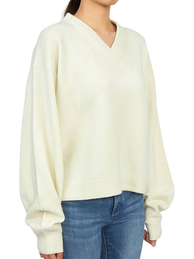 Women's Lambswool Knit Top Ivory - STUDIO NICHOLSON - BALAAN 4