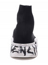 Men's Speed ??20 Graffiti Knit High Top Sneakers Black - BALENCIAGA - BALAAN 5