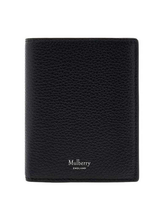 Tri-Fold Small Classic Grain Half Wallet Black - MULBERRY - BALAAN 1