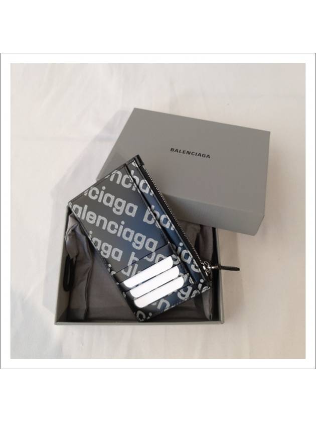 All Over Logo Card Wallet Black - BALENCIAGA - BALAAN 10