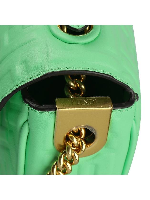 Baguette Medium Nappa Leather Chain Shoulder Bag Green - FENDI - BALAAN 10