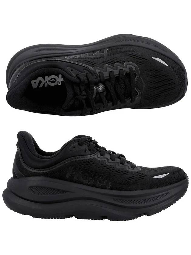 Bondi 9 Low Top Sneakers Black - HOKA ONE ONE - BALAAN 1