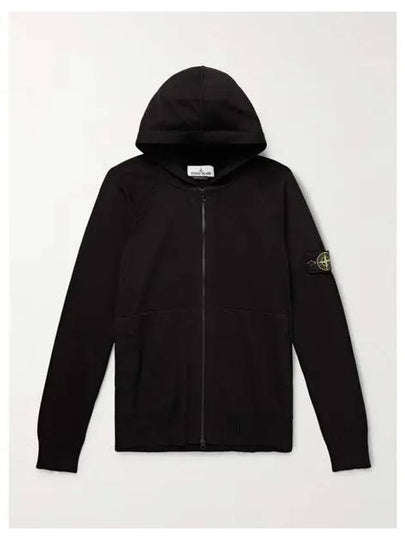 Wappen Padded Zipper Hooded Cotton Cardigan Navy - STONE ISLAND - BALAAN 2