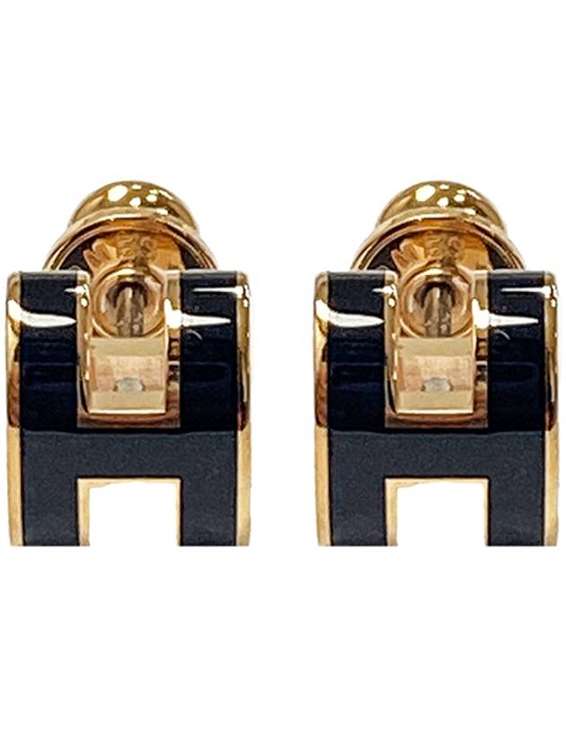 H608002F O03 Mini Pop Ache Rose Gold Hardware Earrings Noir TRM - HERMES - BALAAN 1