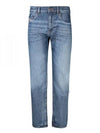 D Strukt Straight Leg Distressed Jeans Blue - DIESEL - BALAAN 2