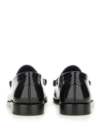 Le Leather Loafer Black - SAINT LAURENT - BALAAN 2