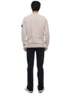 Logo Patch Lambswool Crewneck Knit Top Beige - STONE ISLAND - BALAAN 6