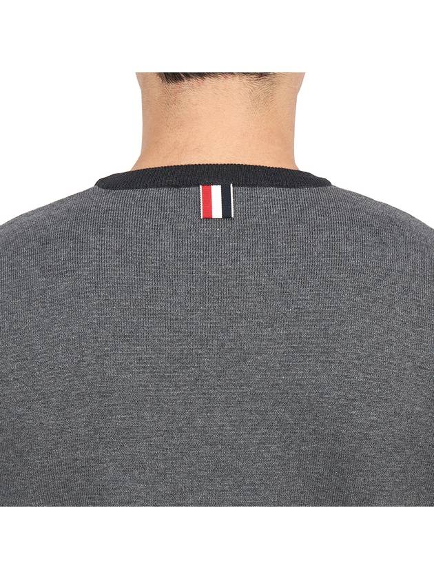 RWB Striped Crew Neck Knit Top Grey - THOM BROWNE - BALAAN 10