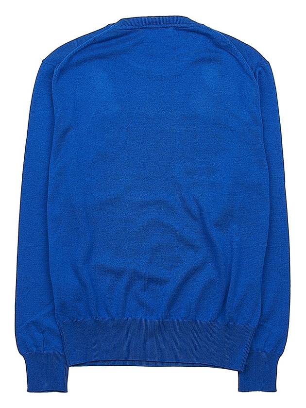 ORB Embroidered Crew Neck Knit Top Blue - VIVIENNE WESTWOOD - BALAAN 3