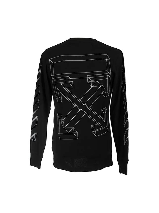 3D Logo Print Long Sleeve T-Shirt Black - OFF WHITE - BALAAN 1