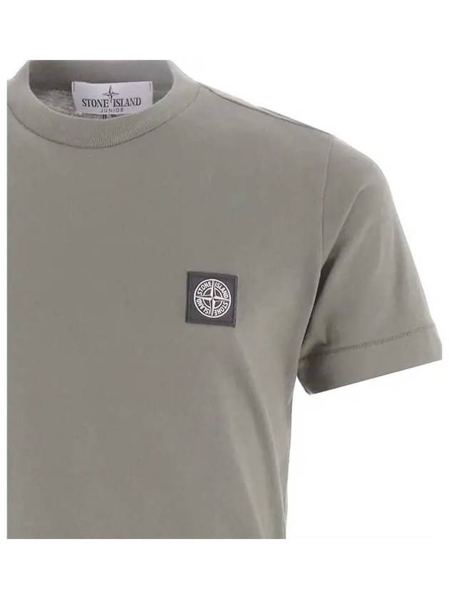 Kids 30/1 Cotton Jersey Short Sleeve T-Shirt Pearl Grey - STONE ISLAND - BALAAN 3