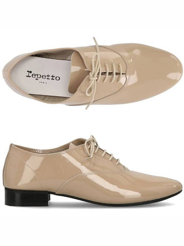 Charlotte Patent Leather Oxford Shoes Beige - REPETTO - BALAAN 1