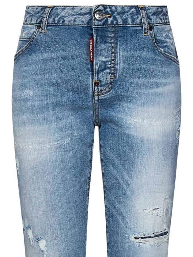 Distressed Cool Girl Skinny Jeans Light Blue - DSQUARED2 - BALAAN 4