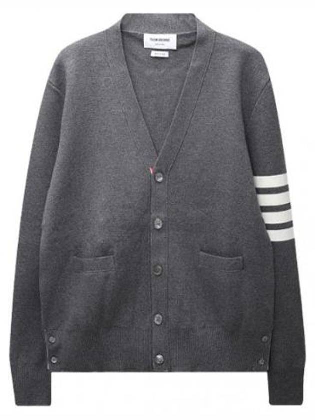 Cardigan 4 bar stripe Milanese stitch - THOM BROWNE - BALAAN 1