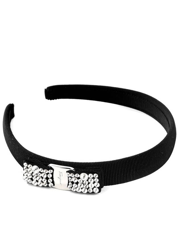 Vara Crystal Hairband Black - SALVATORE FERRAGAMO - BALAAN.