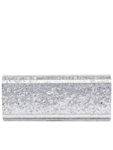 'Sweetie' Metallic Rhinestoned Clutch With Horizzontal Acrylic Panels In Plexiglass And Leather Woman - JIMMY CHOO - BALAAN 1